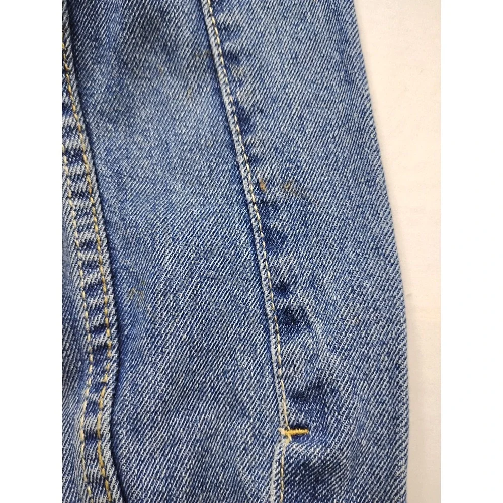 Levis Denim Trucker Jacket Youth Large Blue 12-13 Years Unisex Western Chore